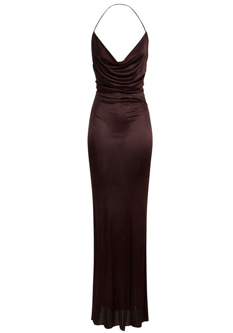 Abito Elisabetta Franchi donna ABR0652E2644 cacao lungo ELISABETTA FRANCHI | Abiti | ABR0652E2644
